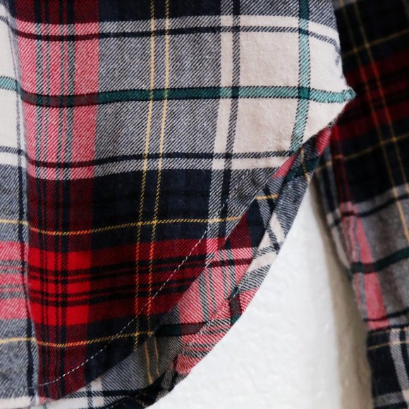 Abercrombie & Fitch Women's Plaid Checker Button Up Long Sleeve Flannel Shirt XS - Picture 14 of 14